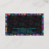 Farbige Imitate mit Blumenmuster Visitenkarte (Rückseite)