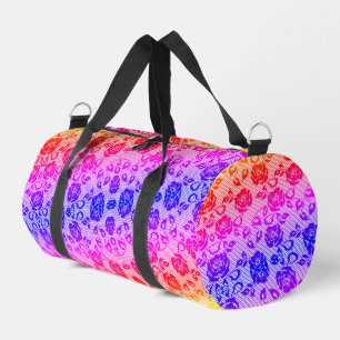 Farbige Imitate mit Rose Fishnet Duffle Bag