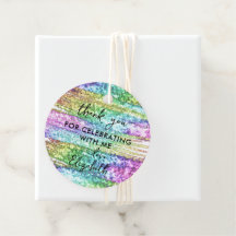 Farbige Imitate Rainbow Glitzer Glam Party Vielen 