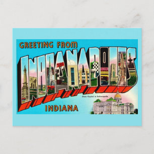 Farbige Indianapolis-Postkartengrußkarte Postkarte