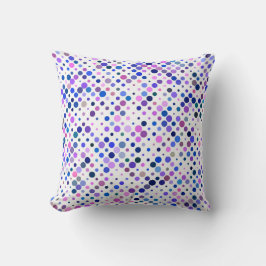 Farbige, Indigosteine, Lila & blaue Punkte Kissen