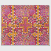 Farbige indische Stickerei Geschenkpapier (Flach)