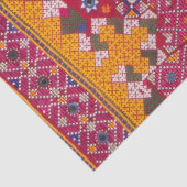 Farbige indische Stickerei Seidenpapier (Detail)