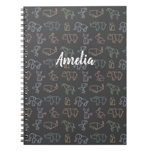 Farbige, individuell anpassbare Geometrie Origami- Notizblock (Vorderseite)