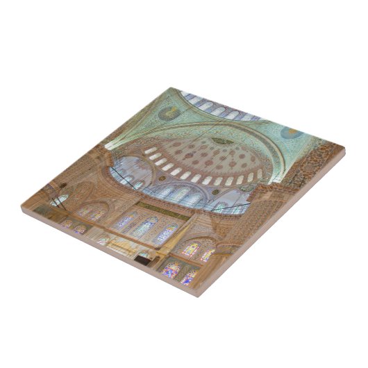 Farbige Innendecke der blauen Moschee Fliese (Seite)