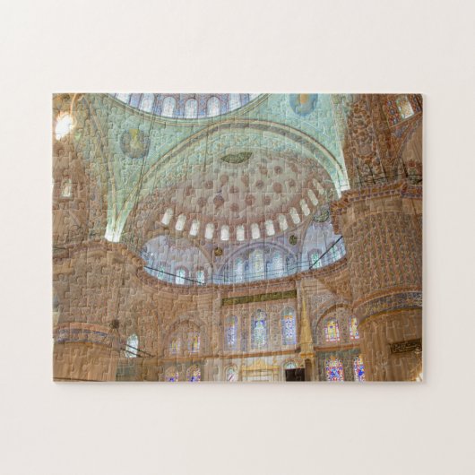 Farbige Innendecke der blauen Moschee Puzzle (Horizontal)