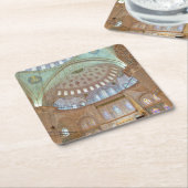 Farbige Innendecke der blauen Moschee Rechteckiger Pappuntersetzer (angewinkelt)