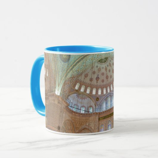 Farbige Innendecke der blauen Moschee Tasse (Vorderseite Links)