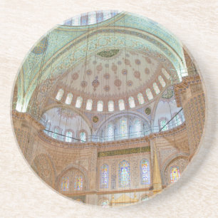 Farbige Innenkuppeldecke der Blauen Moschee Getränkeuntersetzer