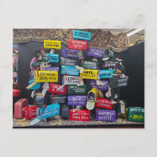 Farbige Inspirierende Briefkästen Familien-Shoppin Postkarte