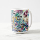 Farbige Inspirierende Frau Kaffeetasse (VorderseiteRechts)