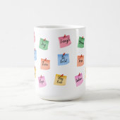 Farbige Inspirierende Haftnotizen Kaffeetasse (Mittel)