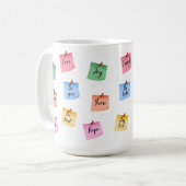 Farbige Inspirierende Haftnotizen Kaffeetasse (Vorderseite Links)