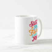 Farbige Inspirierende Kaffeetasse (VorderseiteRechts)