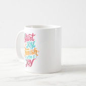 Farbige Inspirierende Kaffeetasse (Vorderseite Links)