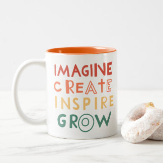 Farbige Inspirierende Kreativitäts-Künstler-Tasse Zweifarbige Tasse