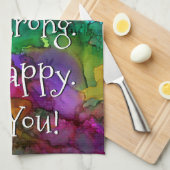 Farbige inspirierende Wörter Küchentücher (Viertel Falte)