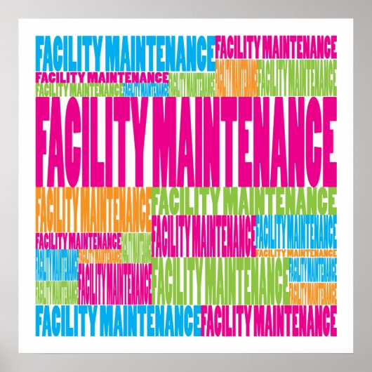 Farbige Instandhaltung der Einrichtung Poster (Vorne)