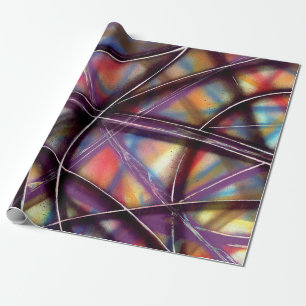 Farbige Interwoven-Linien Geschenkpapier