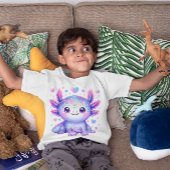 Farbige Iridescent Axolotl Unterwasser Tier T-Shirt