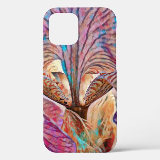 Farbige Iris-Blume Abstrakt Art Phone Case (Rückseite)