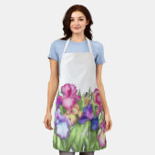 Farbige Iris-Blume Schürze (Getragen)