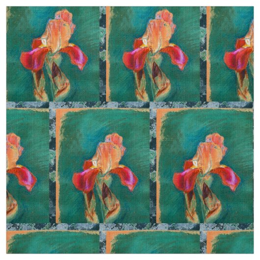 Farbige Iris-Blume Stoff (Muster)