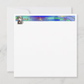 Farbige Irish Wolfhound AW Flat Announction Card Ankündigung (Rückseite)