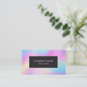 Farbige irisierende Textur Gold Sondertypografie Visitenkarte (Stehend Vorderseite)