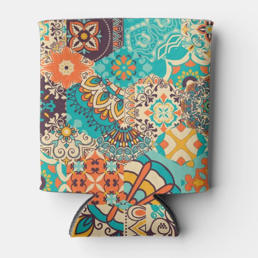 Farbige islamische Patchwork-Kachel Dosenkühler (Vorderseite)