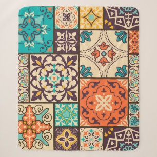 Farbige islamische Patchworkarbeit: Vintage-Fliese Sherpadecke