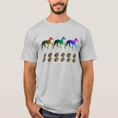 Farbige italienische Windhunde T-Shirt (Vorderseite)