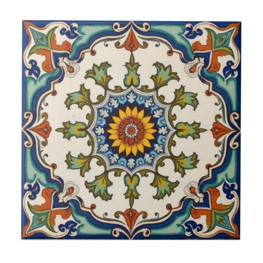 Farbige Iznik-Persisch-Türkische Handbemalte Repro Fliese (Vorderseite)