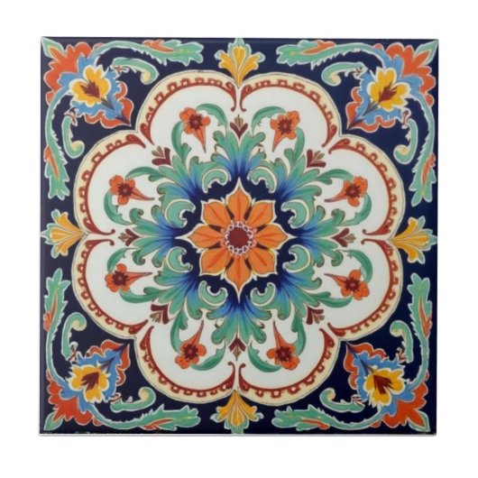 Farbige Iznik-Persisch-Türkische Handbemalte Repro Fliese (Vorderseite)