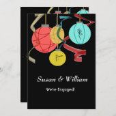 Farbige japanische Verlobung Einladung (Vorne/Hinten)