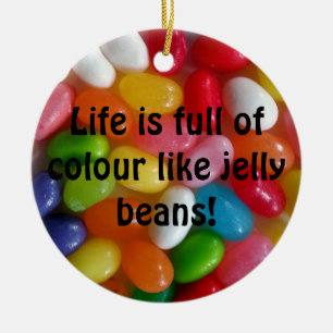 Farbige Jelly Beans Süßigkeiten Keramikornament
