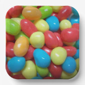 Farbige Jellybeans Papierplatte Pappteller (Vorderseite)