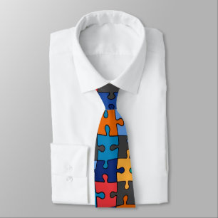 Farbige Jigsaw-Puzzle Krawatte