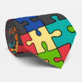 Farbige Jigsaw-Puzzle Krawatte (Gerollt)