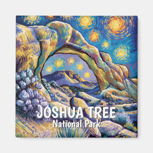 Farbige Joshua Tree Arch Rock Landschaft Van Gogh Magnet