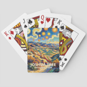 Farbige Joshua Tree Keys Ansicht Van Gogh Landscha Spielkarten