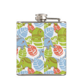 Farbige Jungle-Elefanten Flachmann (Rückseite)