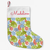 Farbige Jungle-Elefanten| Name hinzufügen Kleiner Weihnachtsstrumpf (Vorderseite)