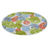 Farbige Jungle-Elefanten Schneidebrett (Ecke)