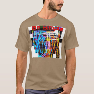 Farbige Kabelkunst T-Shirt