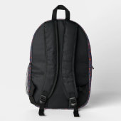 Farbige Kacheln Bedruckter Rucksack (Rückseite)