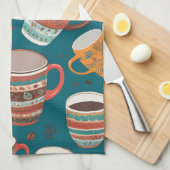 Farbige Kaffeekuchen Geschirrtuch (Viertel Falte)
