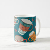 Farbige Kaffeekuchen Kaffeetasse (VorderseiteRechts)