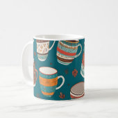 Farbige Kaffeekuchen Kaffeetasse (Vorderseite Links)