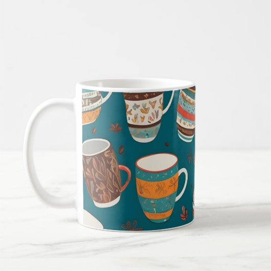 Farbige Kaffeekuchen Kaffeetasse (Links)